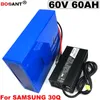 Per potente batteria al litio 5000W 6000W motore 60V E-bike batteria al litio bici elettrica 60V 60AH per originale Samsung 30Q 18650