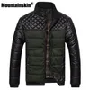 Men's Jackets Brand And Coats 4XL PU Patchwork Designer Men Outerwear Winter Fashion Male Clothing SA004