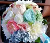 Flores do casamento Bouquets De Noiva Buquê De Rosas para a Noiva Acessórios Do Casamento Artifical Flores De Seda Mista Bouquets para Casamento Dama De Honra