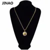 Jinao Hip Hop Men Men Women Bling Jewelry Necklace Gold Color Iced Out Micro Crystal The Last Supper Necklace Pendant Rope Chain1004907