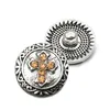 Whole Crystal Cross 042 Rhinestones Metal Snap Buttons Fit 12mm Snap button bracelets Earrings necklace For women283r