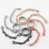 Round magnetic glass floating locket bracelet heart link chain Living Memory Locket Bangles DIY jewelry for women will and sandy
