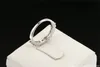 YHAMNI Real Solid 925 Sterling Silver Ring Luxury Cubic Zirconia Anelli di nozze per le donne White Crystal Anelli di barretta Dimensione 5-10 JR144