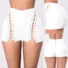 Kvinnors Shorts Partihandel - 2021 Mode Sexig Solid Bandage Sommar Skiny Kvinnor Rippade Womens High Waisted Denim Jeans Shortsus1