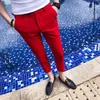 Candy 8 Color 2018 Summer Dress Pant Pink Red caqui Grey Army Fashion Solid Suit Pant Erkek Pantolon Skinny Fit Moda Masculina