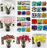 DHL Gratis frakt 33 färger PU Calla Lily Artificial Flower Bouquet Real Touch Party Bröllopsdekorationer Fake Blommor Heminredning 38cm * 6cm