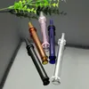 Hot new 3 rounds of color glass suction nozzle, Glass Bong Water Pipe Bongs Pipes Accessories Bowls, color random delivery