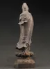 La grande scultura in legno di ebano manuale decorativa cinese della statua di kuan Yin