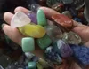 200g Beautiful Natural Bulk Assorted Tumbled Stone Crystal colorful rock mineral agate for chakra healing Reiki + Pouch