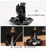 DingSheng Smoke Backflow Incense Burners Aroma Ceramic Crafts black glaze Ornaments Cone Tower Smell Censer Zen Room Stick Holders