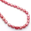 ファッションサプライズギフト淡水自然な不規則な真珠の弦8-11mmピンクパール