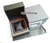 Hight Quality Box Gray Leather Watch Box Hela herrarna Kvinnor Watches Original Box med Certificate Card Present Papperspåsar 02 PU6042011