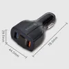 QC 3.0 Typ C PD-Autoladegerät 7A 35W Schnellladegerät 9V1.8A 12V1.8A 5V3.5A Reisenetzadapter Dual-Port USB-Ladegerät mit Paket