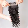 corpo onda profonda ricci 4x4 chiusura vergine peruviana chiusura dei capelli umani brasiliani medio tre parti ricci crespi chiusura colore naturale 2184