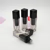 6 ml heldere lipgloss buis, lege zwarte lip glanzend verpakking fles, vierkante vorm, cosmetische container F20171025