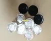 100pcs / lot 5g pot de crème rond contenant cosmétique cas 5ML en plastique transparent bouteille contenant d'affichage fard à paupières poudre compacte 6 styles