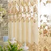 Pastoral Embroidered Curtains For living Room Bedroom Floral Half Shading Curtains Window Treatment Curtain drapes Home Decor P321Z30