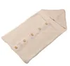 Baby sovsäckar nyfödda stickade filtar toddler handgjorda vinter wraps foto swaddling plantskola sängkläder barnvagn swaddle robes b3780