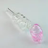 Kleurrijke schedel rokende pijpen opgerolde glas pijp pyrex glas olie glas brander pijp voor rook accessoires lepel pijp tabaks SW16