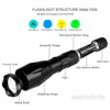 Zoom Mini T6 LED Tactical Flashlight Torch 3000 Lumens Waterproof 5 Modes Bike Cycling Light Rechargeable 18650 Charger Bike Lamp 3381947