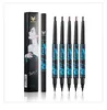 Ny Kina Märke HUAMIANLI SHINE ON YOU DOUBLE-Ended Eyebrow + Eyeliner Black 5Colors Ögonbryn Penna Högkvalitativ DHL Shipping