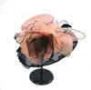 Linda Kitty 2018 Mulheres Vintage Sun Chapéu Floral Ruffles Summer Beach Hat Grande Grande Brim Partido Casamento Sol Chapéu