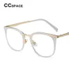 CCSpaceレディーススクエアメガネフレーム女性メタルレッグブランドデザイナー光学眼鏡ファッションアイウェアコンピュータメガネ45466