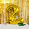 40 polegadas ouro prata letra folha balões dígito unicórnio festa balões ar balão bola decorações festa de aniversário crianças figura ouro ballon
