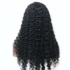 Perucas Kinky Curly Remy Hair Wig para Mulheres Negras Mongol Cabelo Humano Lace Front Wigs 824 polegadas