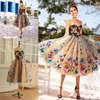 Real Images Knee Length Prom Dresses Colorful Butterfly Sweetheart Lace Appliques Cocktail Party Dress