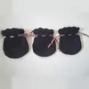 Prova 20pcs Black Velvet Borsa Borsa Pink Cavo Adatta per Pandora Charm Bead Collana Orecchini Anello Pendente Pendente Imballaggio dei gioielli Nuovo arrivo