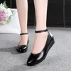 2018 Bestselling Spring autumn New Women Shoes Work Round wedges Flat Shoes Casual Genuine Leather Shoes Black Mom Flats Occupation work