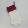 クリスマスの装飾犬の足の雪だるまクリスマスソックスハングクリスマスツリーキャンディギフトバッグパーティーホームデコアドロップシップ110206