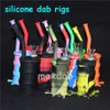 wholesale Dab Oil Rig Silicone Bong Conduites D'eau Perc Bongs Heady Rigs Mini Pipe petit barboteur bol Clou En Céramique Narguilé Bécher