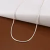 100pcs Wholesale Cheap 925 Silver Plated 2MM Snake Chain Necklace 16 18 20 22 24inches Mixed Size Fashion Jewelry For Women And Men