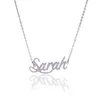 Personalisierte Namenskette für Damen, personalisierte Namensschild-Halskette Sarah, Edelstahl, Gold und Silber, individueller Schmuck 233b