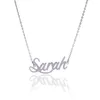 Personalisierte Namenskette für Damen, personalisierte Namensschild-Halskette, Sarah, Edelstahl, Gold und Silber, individueller Schmuck 324o