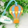 50PCS Tropical Party Presents Hot Air Balloon Rubber Luggage Tags Summer Wedding Favors Baggage Tag Bridal Shower Favor