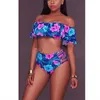 2018 Summer New Pattern Wish Number Printing Sexy thongs Swimming Suit Fission Bikini push-up bra bathing suits