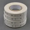 400pcs/lot/roll Size Labels Garment Clothing Woven Tags XS-6XL Beige cotton tape size labels sewing cotton printed label