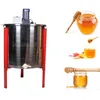 Free transport beekeeping equipment / tools stainless steel 8 frame automatic electric honey extractor / bee centrifuge with three red legs