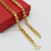 20 pouces de long style unique hommes femmes collier chaîne 18k or jaune rempli accessoires de mode