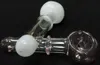 Pipa per acqua con cucchiaio in vetro, 4,5", Pipa per bruciatore a nafta, 12 cm, in vetro Pyrex spesso, Pipa per fumare, Pipa per dabber