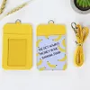 fashion new ID bank card case hanging strap cute cartoon printing pu leather bank id card holder 6 models 2 holders