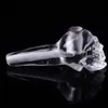 1pcs Semi Precious Clear Crystal Quartz Skull Rock Wand Smoking Pipes +3Metal Filters handicraft Increased energy