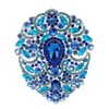 Large Brooch Pins Bridal Wedding Jewelry 4.9 inches Rhinestone Crystal Women Jewelry Accessories 4045