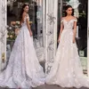 A Line Berta Wedding Dresses Sheer Off the Shoulder Lace Appliqued Bridal Gowns Backless Custom Made Robe De Mari e ppliqud