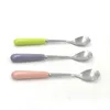 Cucchiaio forchetta in acciaio inox Stoviglie Colore della caramella Manico in ceramica Coltello Stoviglie per studenti per la cucina di casa Articoli 2 8rc ff