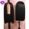 Middle Part High Temperature Fiber Natural Black/brown/blonde /red Short Bob Synthetic Lace Front Wig For black Women