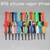 Kits de néctar de silicona de 10 mm Pipas de paja para fumar Dab con punta de acero inoxidable de titanio Pipa de narguile de silicona DHL